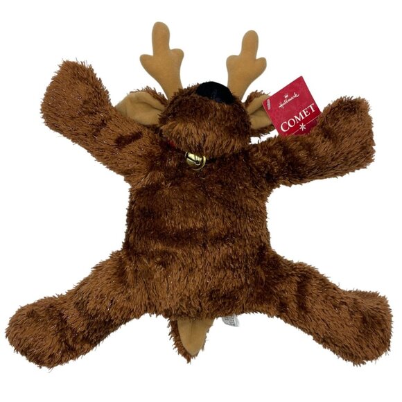 Hallmark Comet Reindeer Plush Toy Christmas Stuffed Animal Brown Tan Fuzzy Soft - Picture 10 of 15